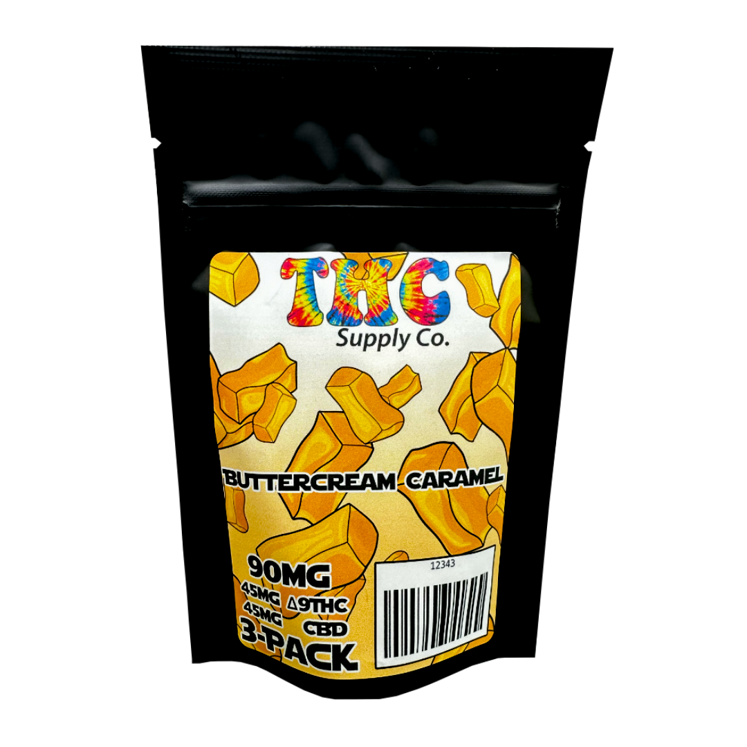 *THCSC Baked Bites Chocolate 15mg D9 15mg CBD Multi Pack / Butter Cream Caramel